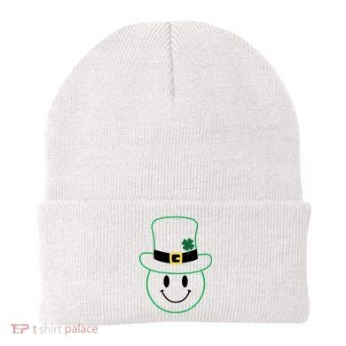 St Patrick's Day Smiley Face Holiday Beanie