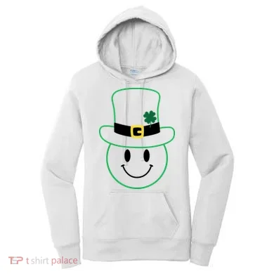 St Patrick's Day Smiley Face Holiday Women's Hoodie