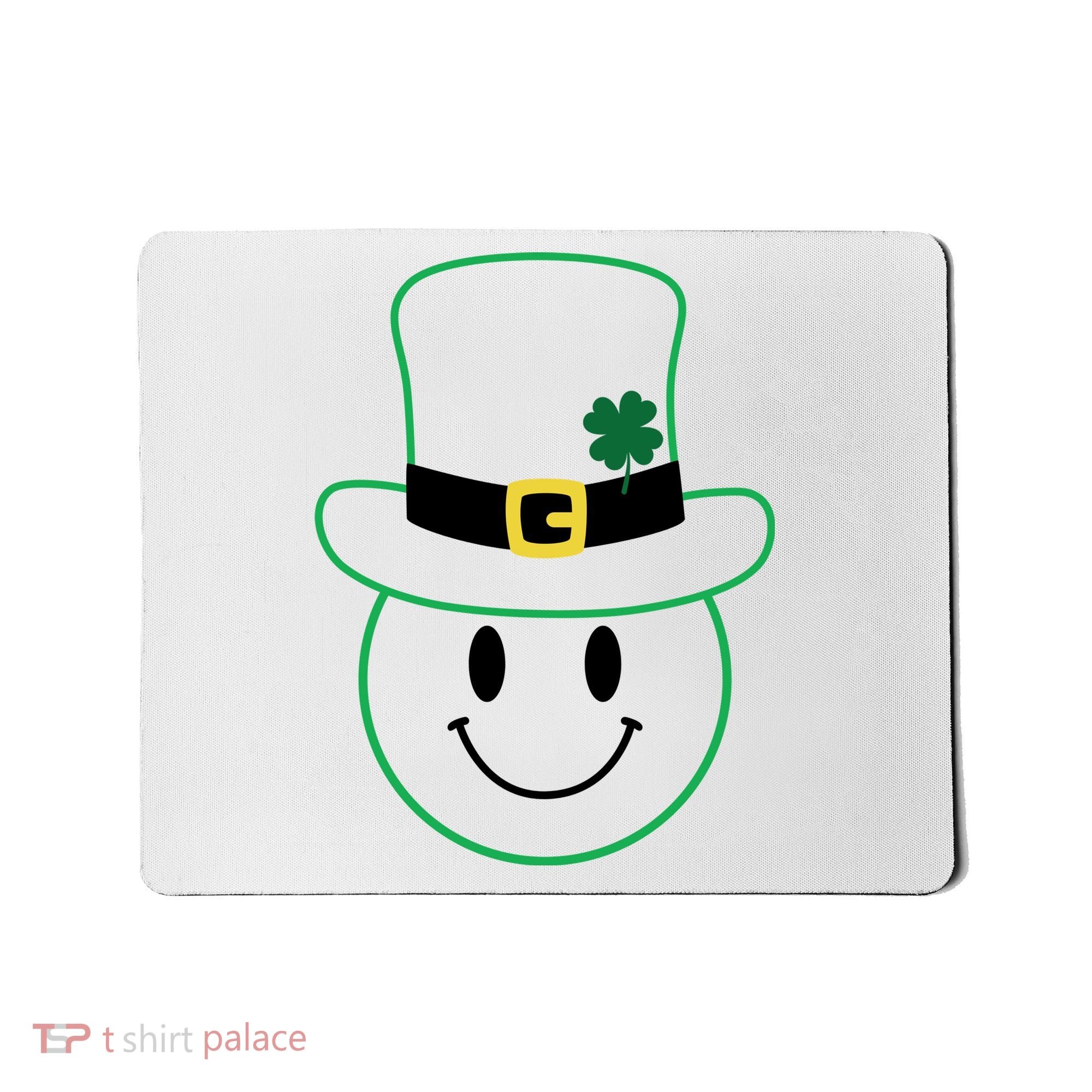 St Patrick's Day Smiley Face Holiday Mousepad