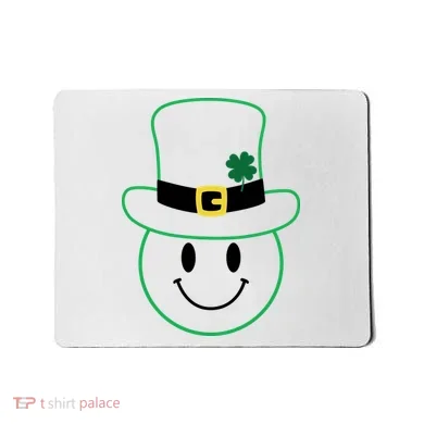 St Patrick's Day Smiley Face Holiday Mousepad