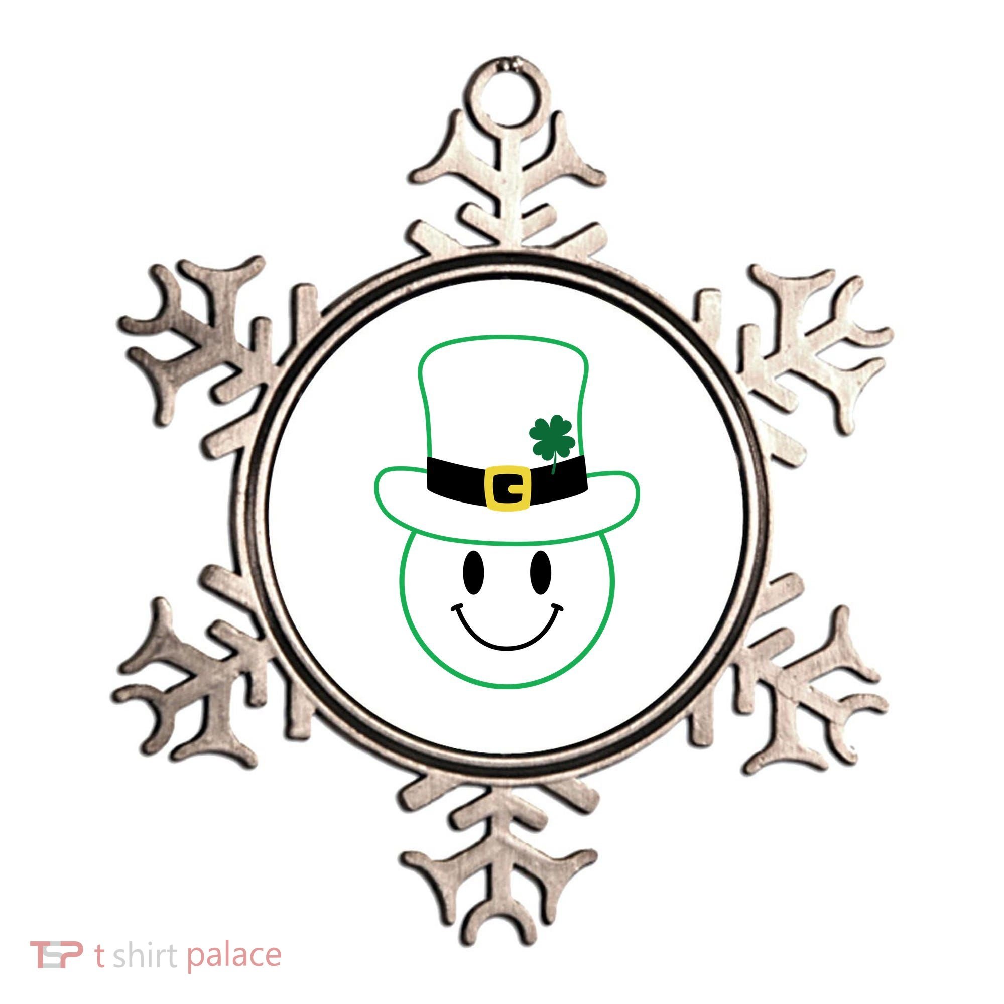 St Patrick's Day Smiley Face Holiday Ornament