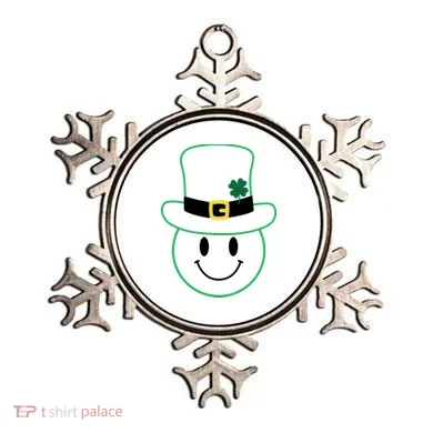 St Patrick's Day Smiley Face Holiday Ornament