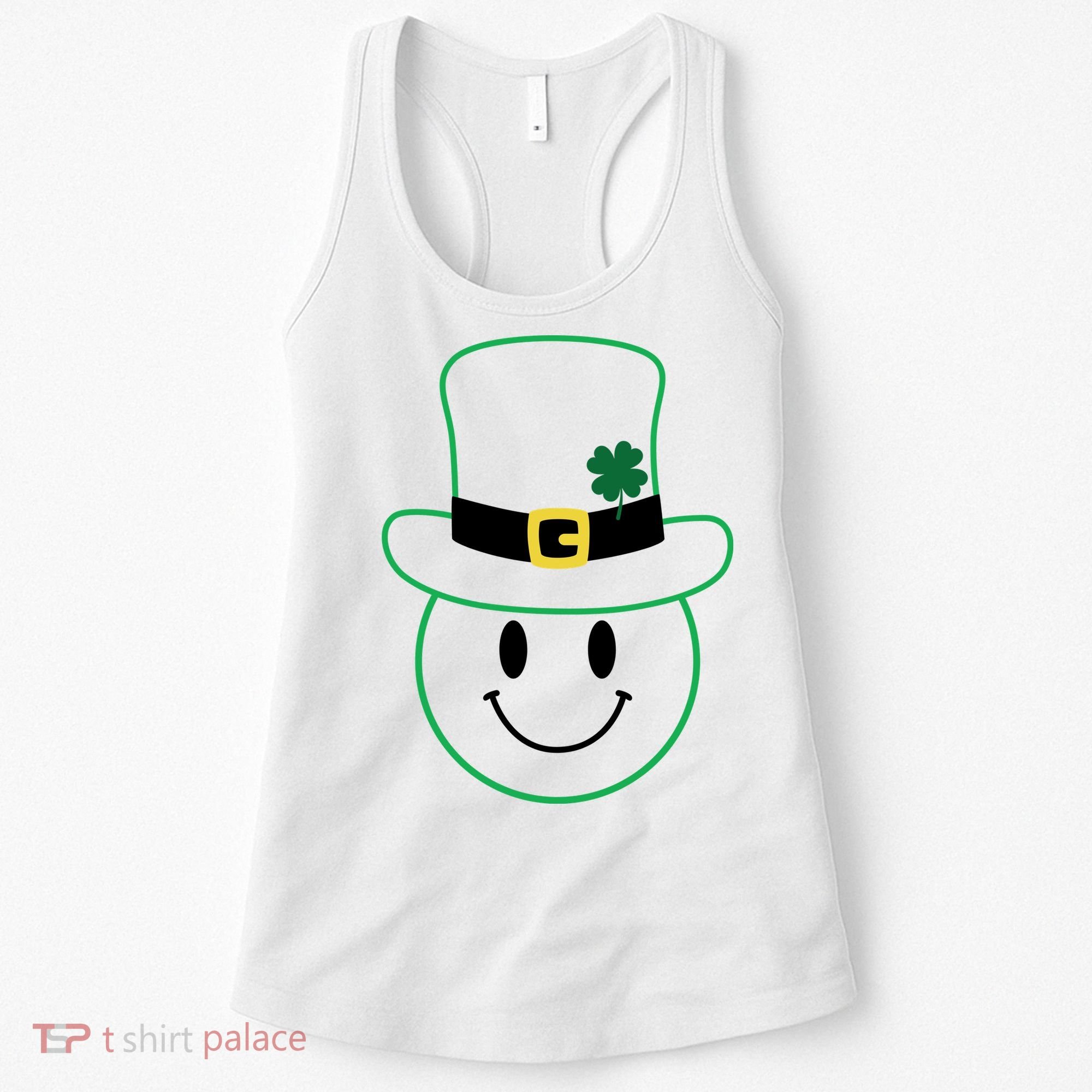 St Patrick's Day Smiley Face Holiday Women's Tank Top