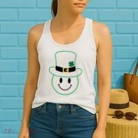 St Patrick's Day Smiley Face Holiday Women's Tank Top thumb 2