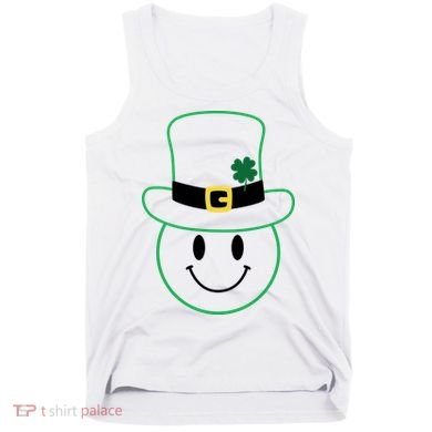 St Patrick's Day Smiley Face Holiday Tank Top