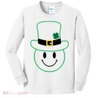 St Patrick's Day Smiley Face Holiday Kids Long Sleeve Shirt thumb 0