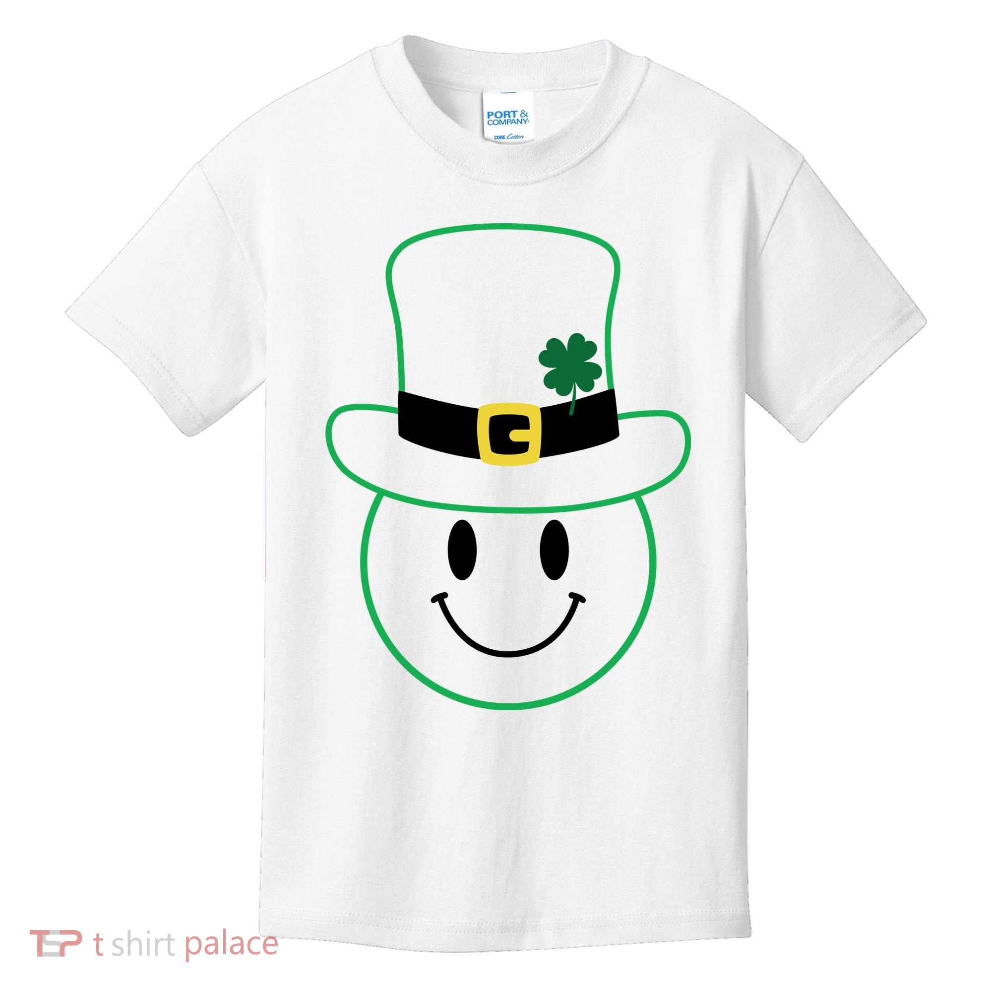 St Patrick's Day Smiley Face Holiday Kids T-Shirt
