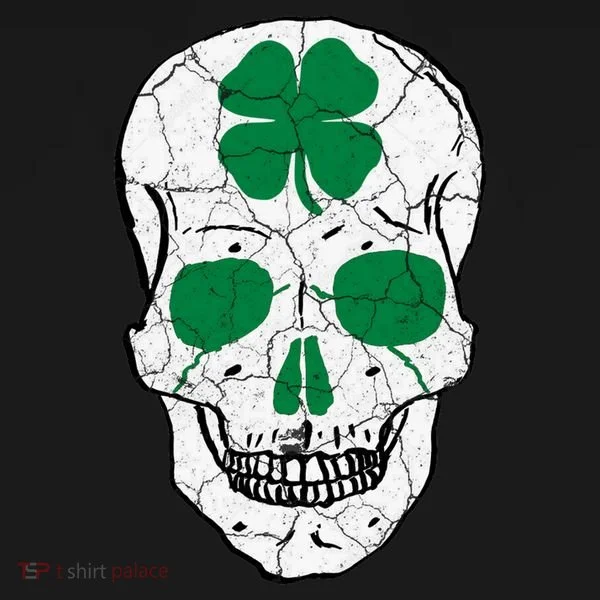 St Patrick's Day Clover Skull Doggie Tank