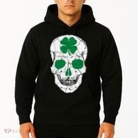 St Patrick's Day Clover Skull Hoodie thumb 2
