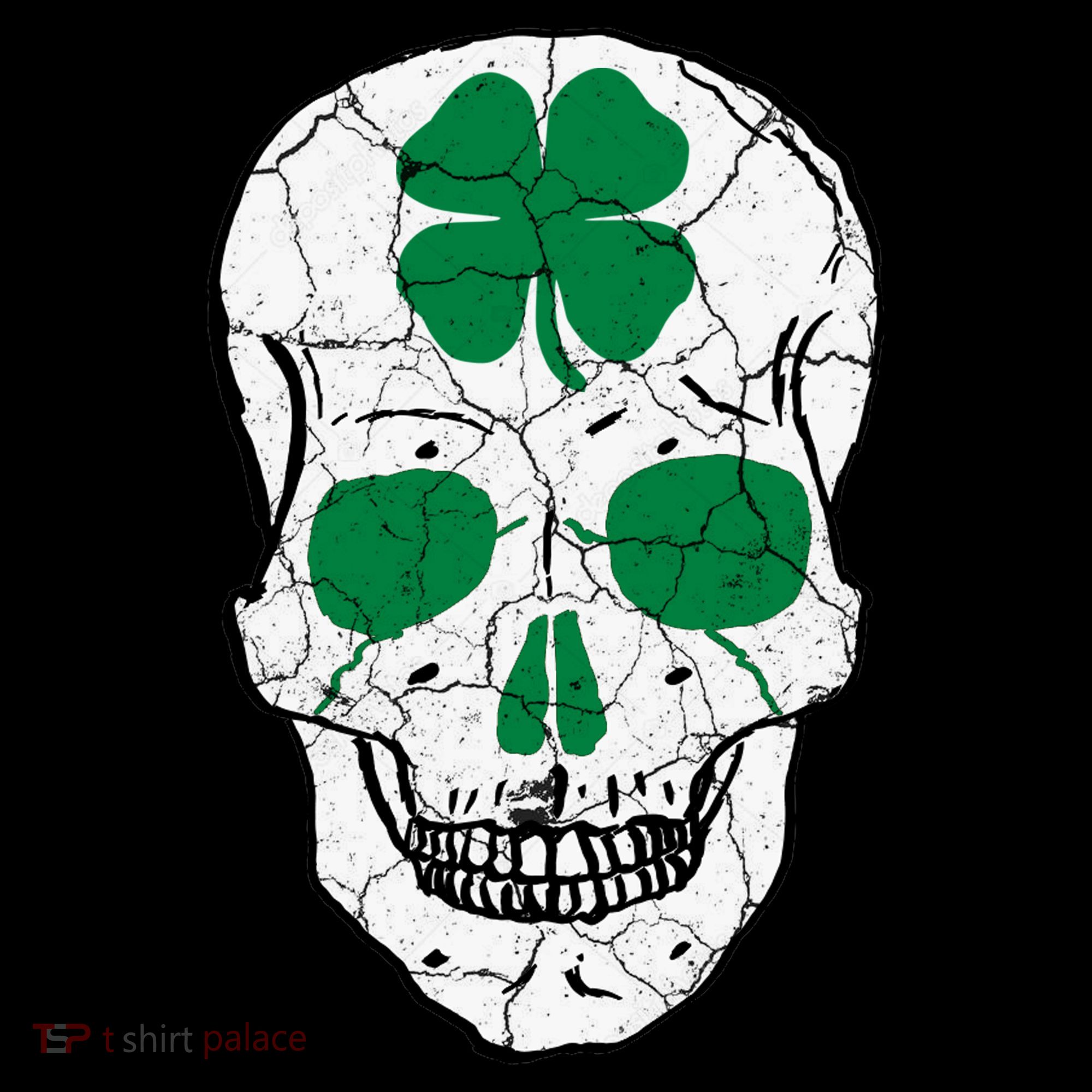 St Patrick's Day Clover Skull Apron