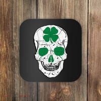 St Patrick's Day Clover Skull Coaster thumb 0