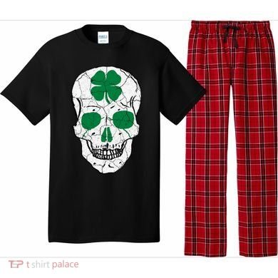 St Patrick's Day Clover Skull Pajama Set