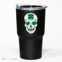 St Patrick's Day Clover Skull Tumbler thumb 0