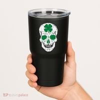 St Patrick's Day Clover Skull Tumbler thumb 2