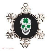 St Patrick's Day Clover Skull Ornament thumb 0