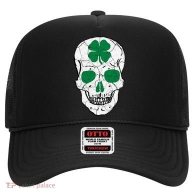 St Patrick's Day Clover Skull Hat