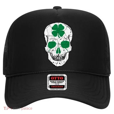 St Patrick's Day Clover Skull Hat