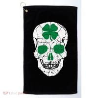 St Patrick's Day Clover Skull Golf Towel thumb 0