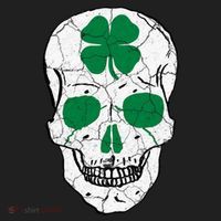 St Patrick's Day Clover Skull Golf Towel thumb 3