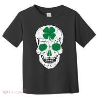 St Patrick's Day Clover Skull Toddler T-Shirt thumb 0