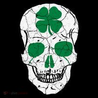 St Patrick's Day Clover Skull Women's T-Shirt thumb 6