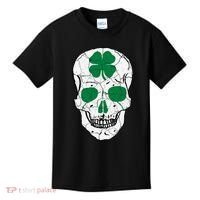 St Patrick's Day Clover Skull Kids T-Shirt thumb 0
