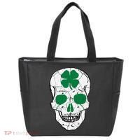 St Patrick's Day Clover Skull Tote Bag thumb 0