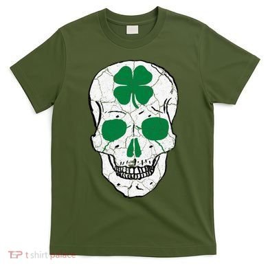 St Patrick's Day Clover Skull T-Shirt