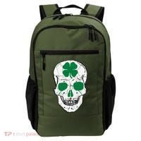 St Patrick's Day Clover Skull Backpack thumb 0