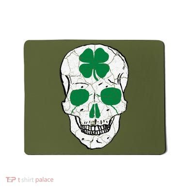 St Patrick's Day Clover Skull Mousepad