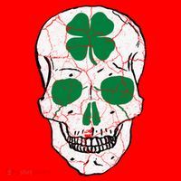 St Patrick's Day Clover Skull Santa Hat thumb 1