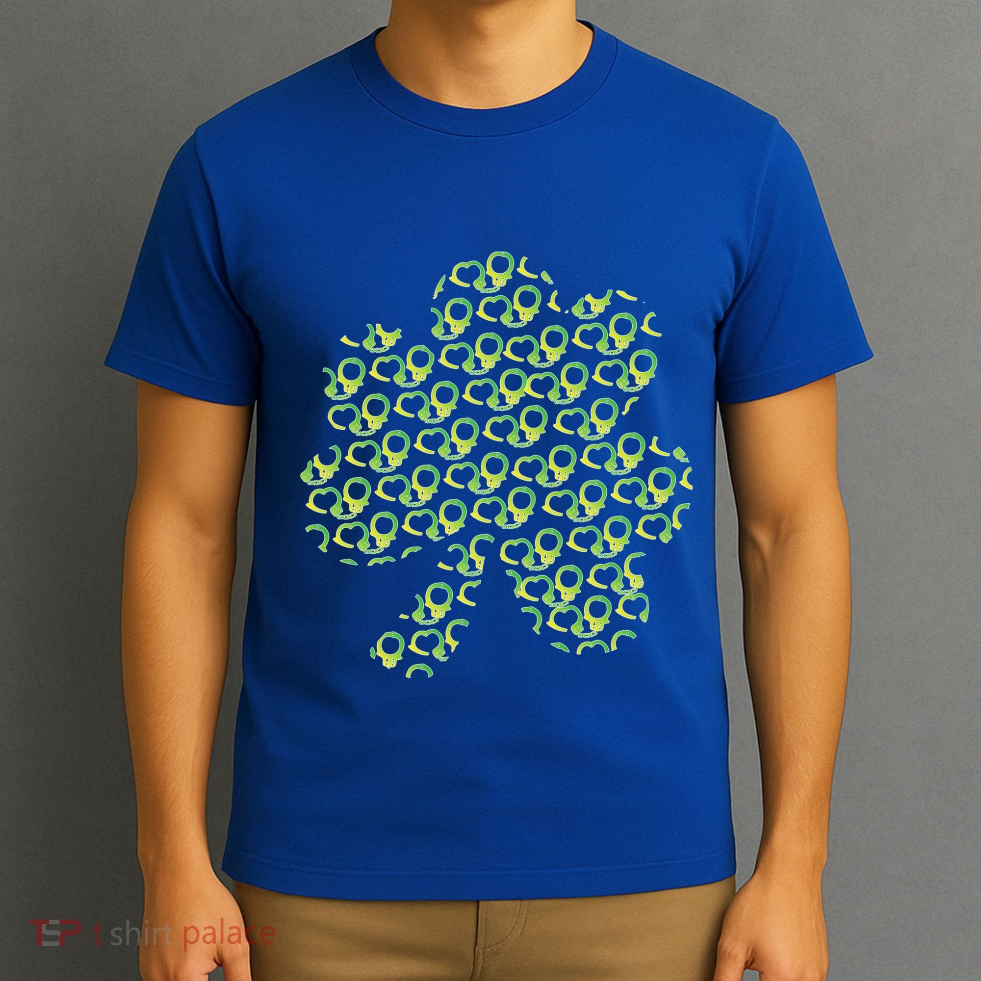 St Patricks Day Gift Funny Gift Police Handcuffs Great Gift T-Shirt