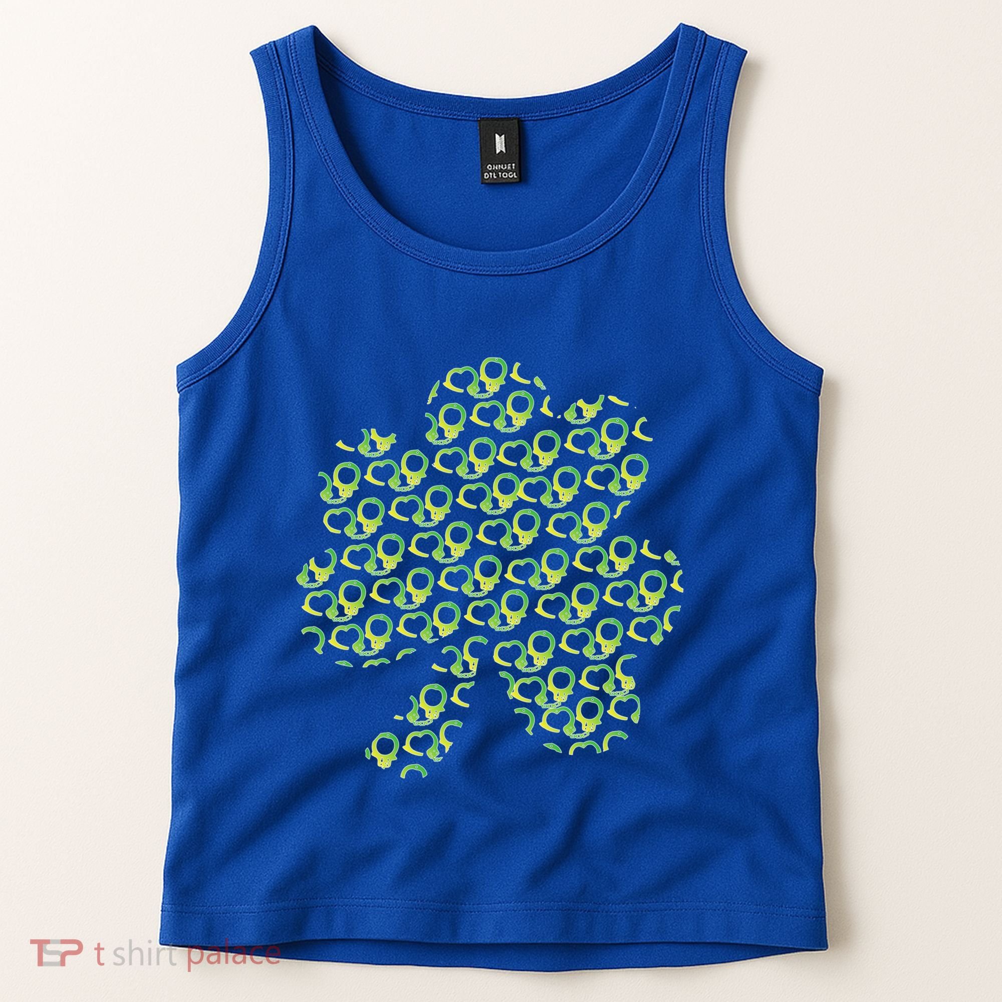 St Patricks Day Gift Funny Gift Police Handcuffs Great Gift Tank Top