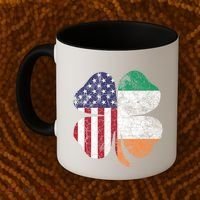 St Patricks Day Irish American Flag Ireland Shamrock Paddys Gift Coffee Mug thumb 2