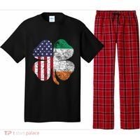 St Patricks Day Irish American Flag Ireland Shamrock Paddys Gift Pajama Set thumb 0