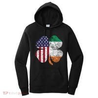 St Patricks Day Irish American Flag Ireland Shamrock Paddys Gift Women's Hoodie thumb 0