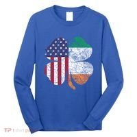St Patricks Day Irish American Flag Ireland Shamrock Paddys Gift Long Sleeve Shirt thumb 0