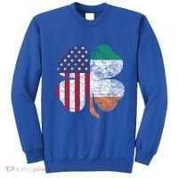 St Patricks Day Irish American Flag Ireland Shamrock Paddys Gift Sweatshirt thumb 0