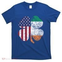 St Patricks Day Irish American Flag Ireland Shamrock Paddys Gift T-Shirt thumb 0