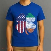 St Patricks Day Irish American Flag Ireland Shamrock Paddys Gift T-Shirt thumb 3