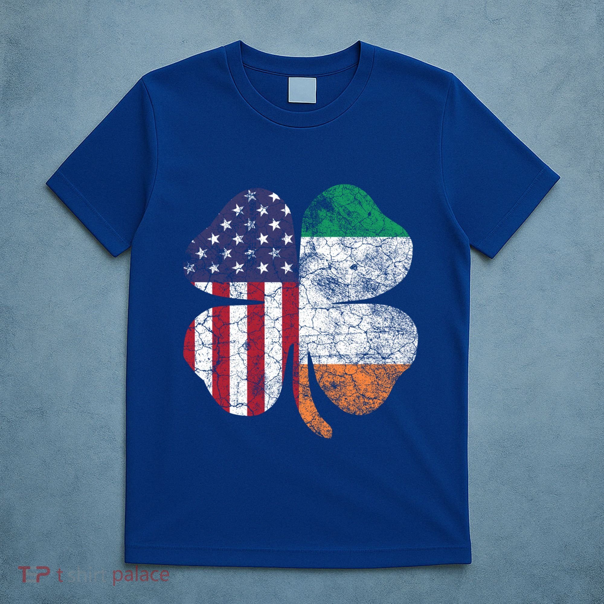 St Patricks Day Irish American Flag Ireland Shamrock Paddys Gift T-Shirt