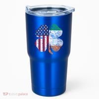 St Patricks Day Irish American Flag Ireland Shamrock Paddys Gift Tumbler thumb 0