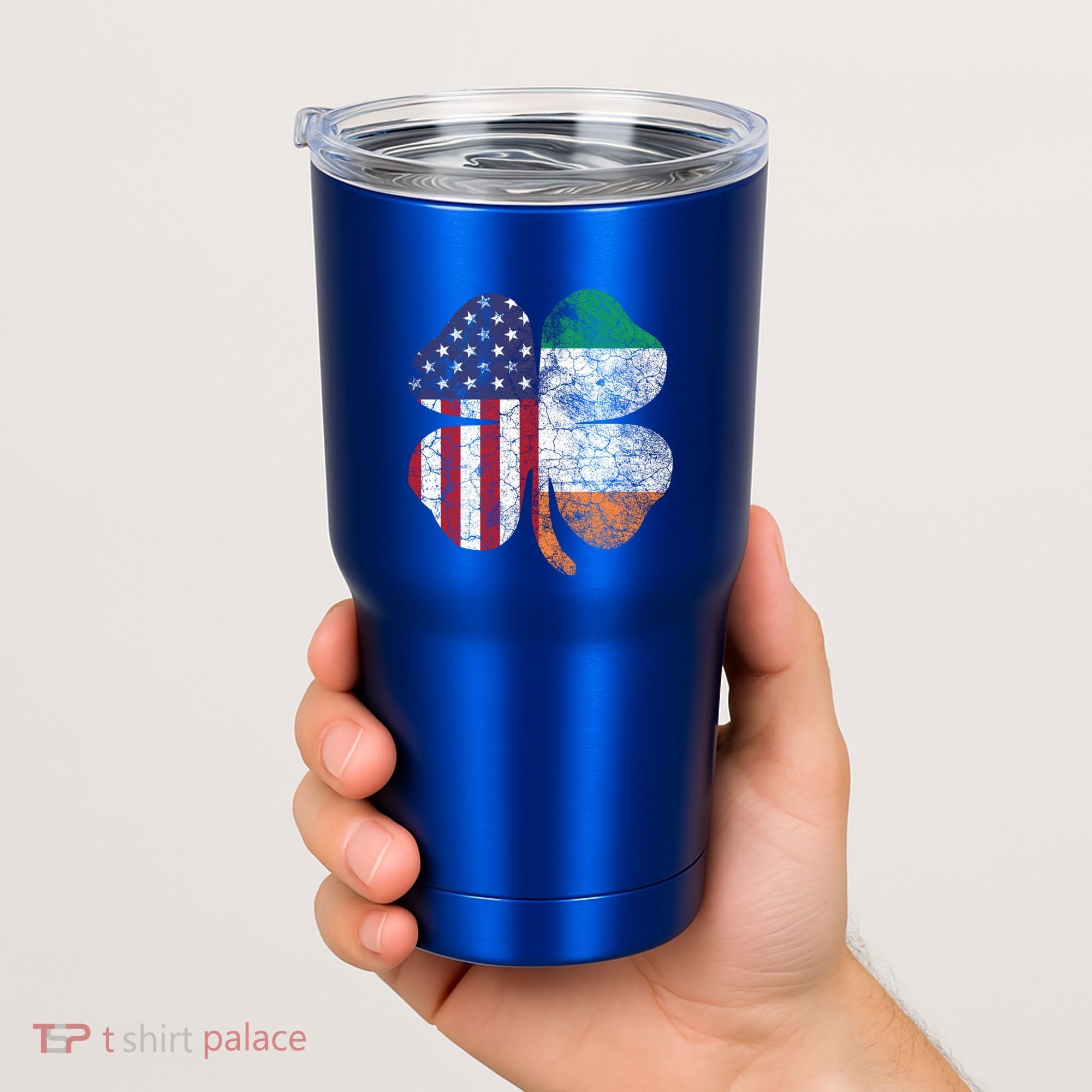 St Patricks Day Irish American Flag Ireland Shamrock Paddys Gift Tumbler