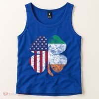 St Patricks Day Irish American Flag Ireland Shamrock Paddys Gift Tank Top thumb 2