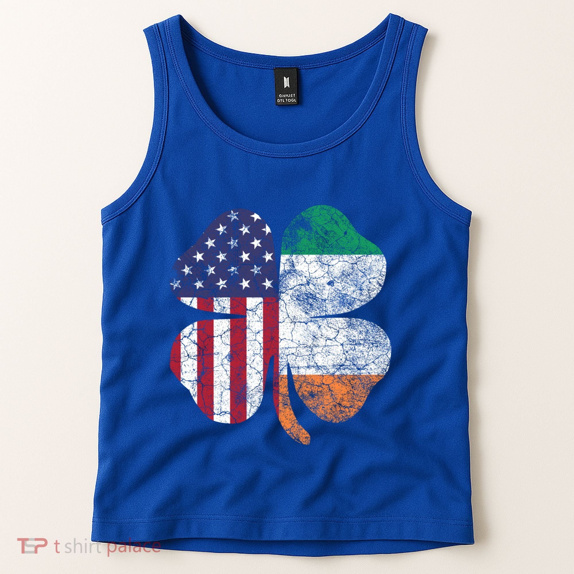 St Patricks Day Irish American Flag Ireland Shamrock Paddys Gift Tank Top