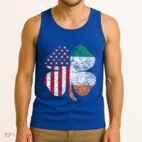 St Patricks Day Irish American Flag Ireland Shamrock Paddys Gift Tank Top thumb 3