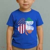 St Patricks Day Irish American Flag Ireland Shamrock Paddys Gift Toddler T-Shirt thumb 2
