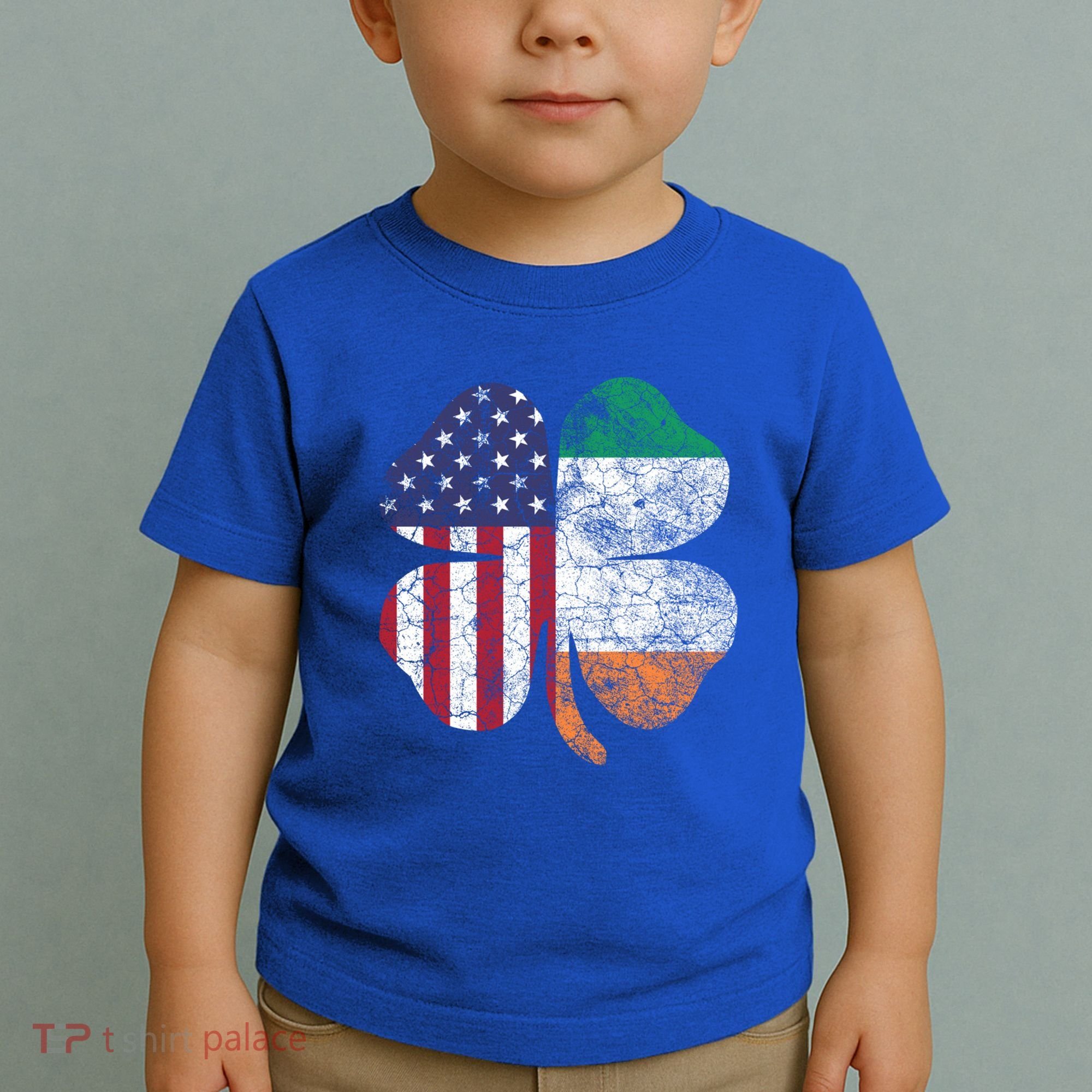 St Patricks Day Irish American Flag Ireland Shamrock Paddys Gift Toddler T-Shirt