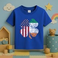 St Patricks Day Irish American Flag Ireland Shamrock Paddys Gift Toddler T-Shirt thumb 3