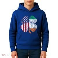 St Patricks Day Irish American Flag Ireland Shamrock Paddys Gift Kids Hoodie thumb 4